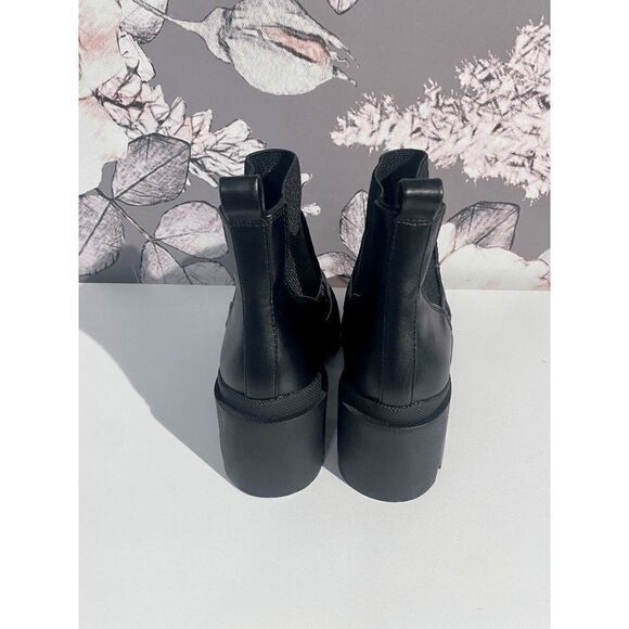 Kellparker Mia Women's Solid Slip On Chelsea Ankle Boots Black - Picture 5 of 11